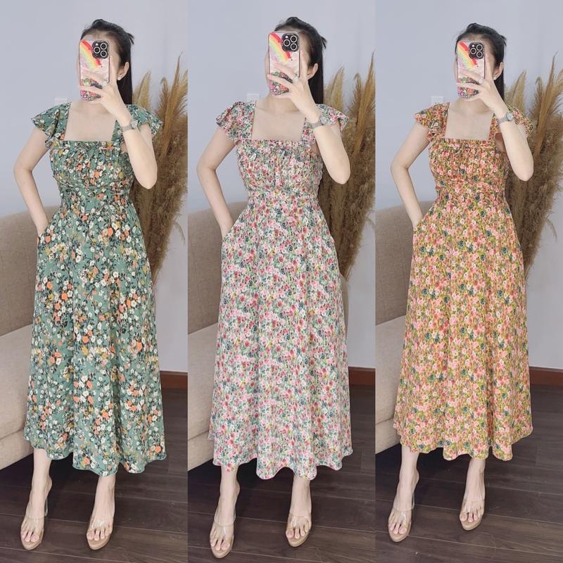 Đầm Cánh Tiên Xếp Ly Nơ H250 Nữ .