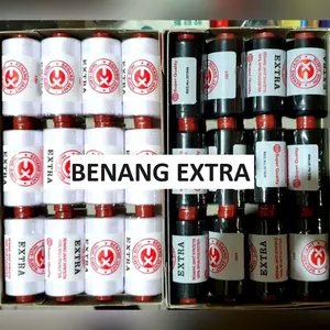 EXTRA Benang Jahit Premium 500 Yard Lusinan 12 Pcs Hitam & Putih Cocok untuk Kebutuhan Jahit Anda