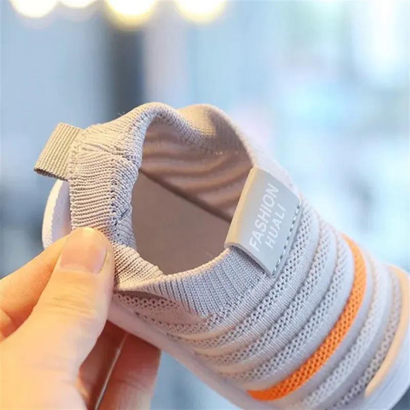 Product Introduction of Anti-skid toddler shoes, comfortable for kids and babies, for girls and boys, solid color, fashion, breathable mesh shoes, soft soles, lightweight shoes, shoes socks, for 0-2 years soft sole shoes 21