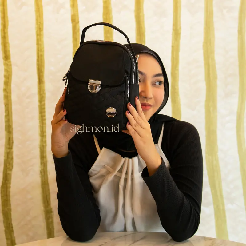 SIGHMON - Malika Bag - Tas Ransel Sling Bag Shoulder Bag 3 in 1 Import Wanita Premium Waterproof 4