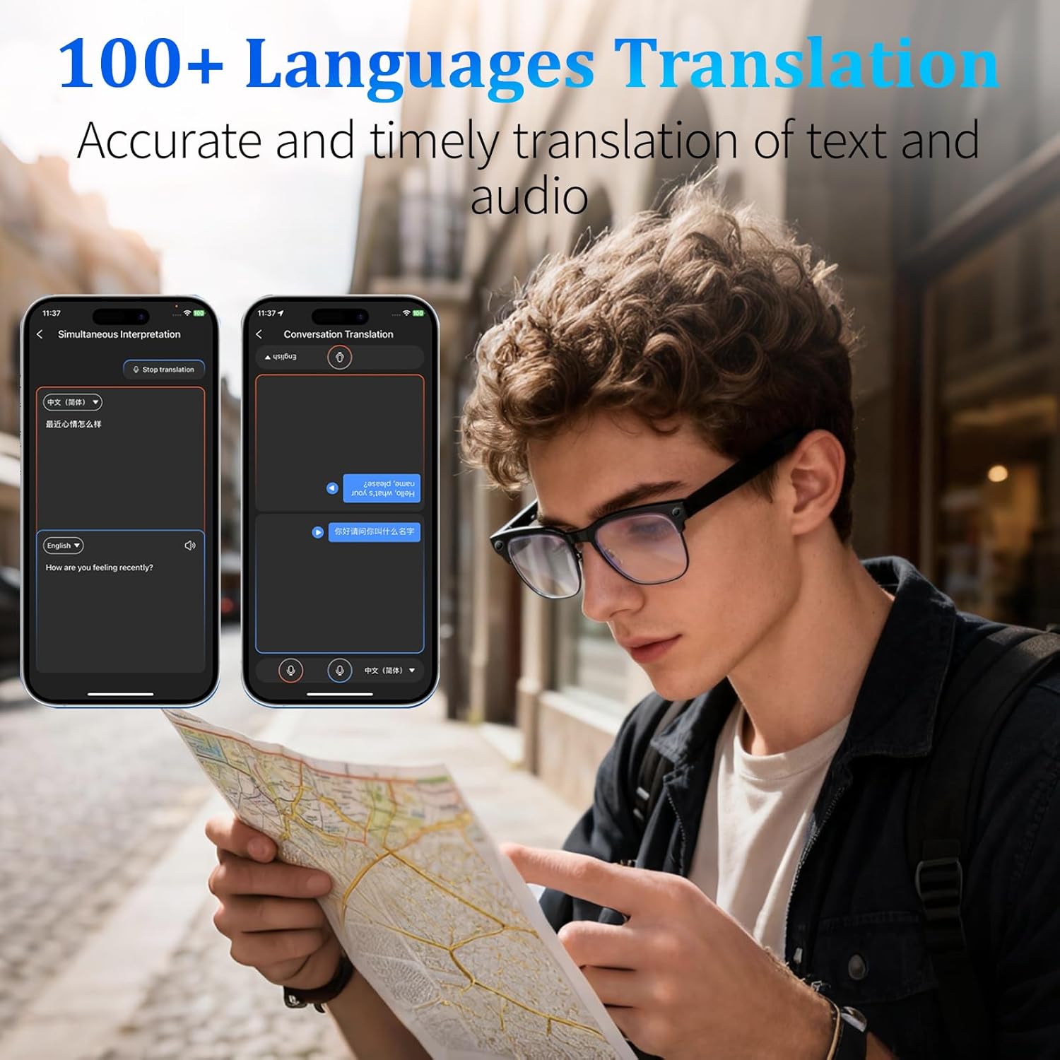 2026New 800W Pixel Camera Smart Glasses Men Video Recording AI Photo Recognition Bluetooth Call Voice Translation Sunglasses Man - Image 4