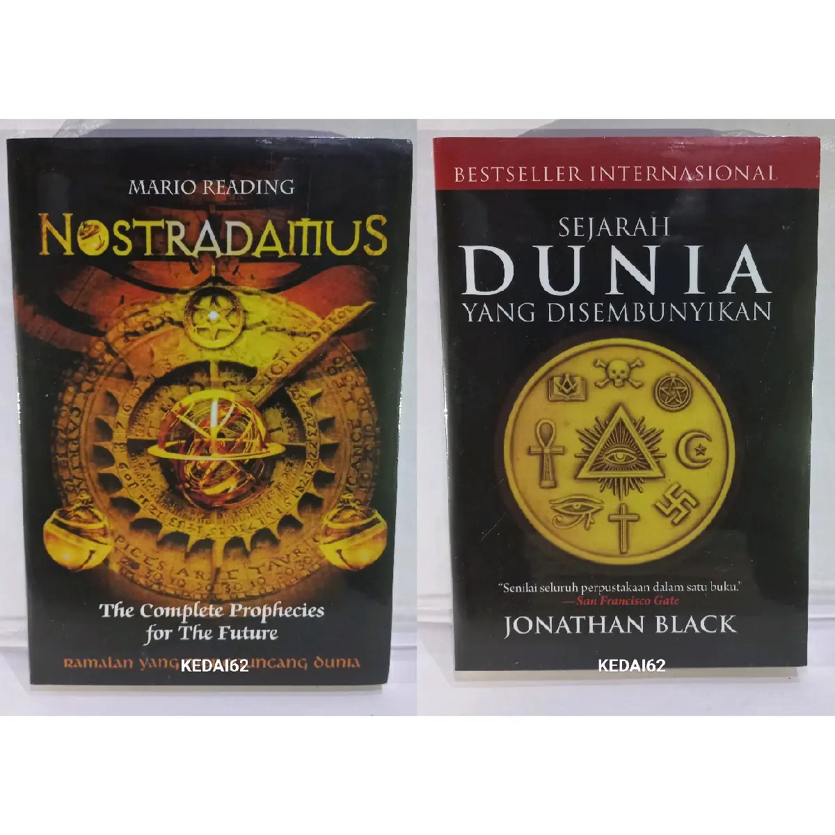 PAKET ISI 2 BUKU NOSTRADAMUS + SEJARAH DUNIA YANG DISEMBUNYIKAN Soft Cover