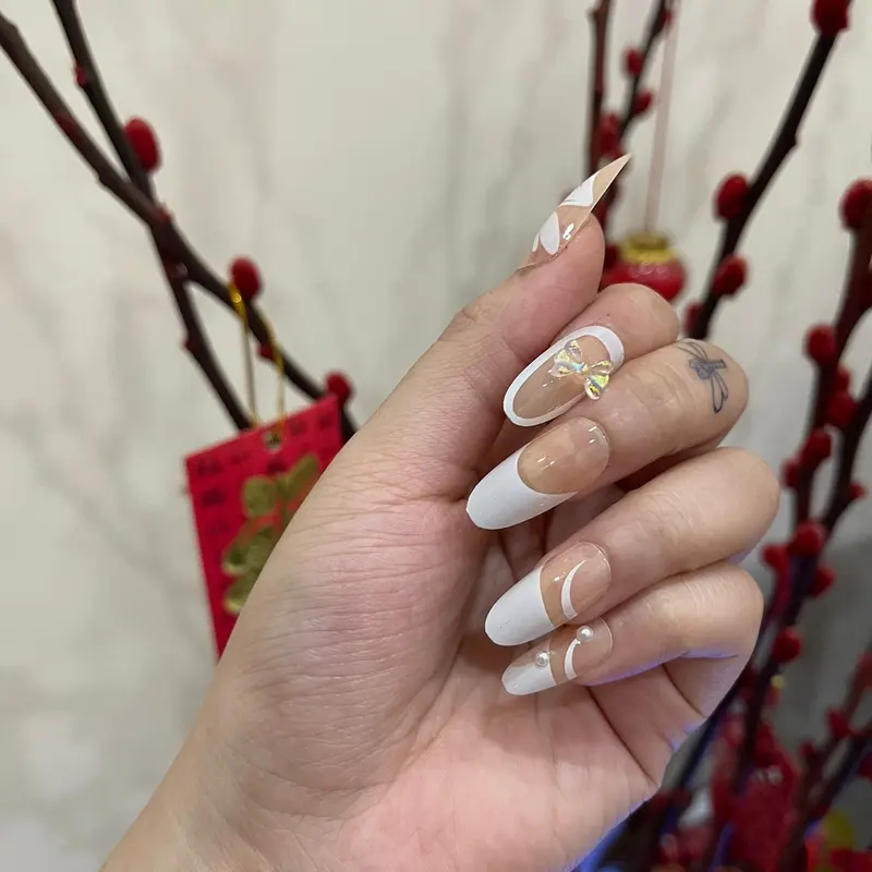 KODE C - KUKU PALSU 3D ISI 24PCS DENGAN LEM JELLY Art Nail 4