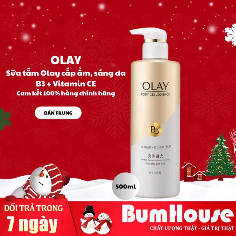 Sữa tắm Olay B3+ hỗ trợ dưỡng trắng cấp ẩm da bản Trung 500ml Dưỡng Body