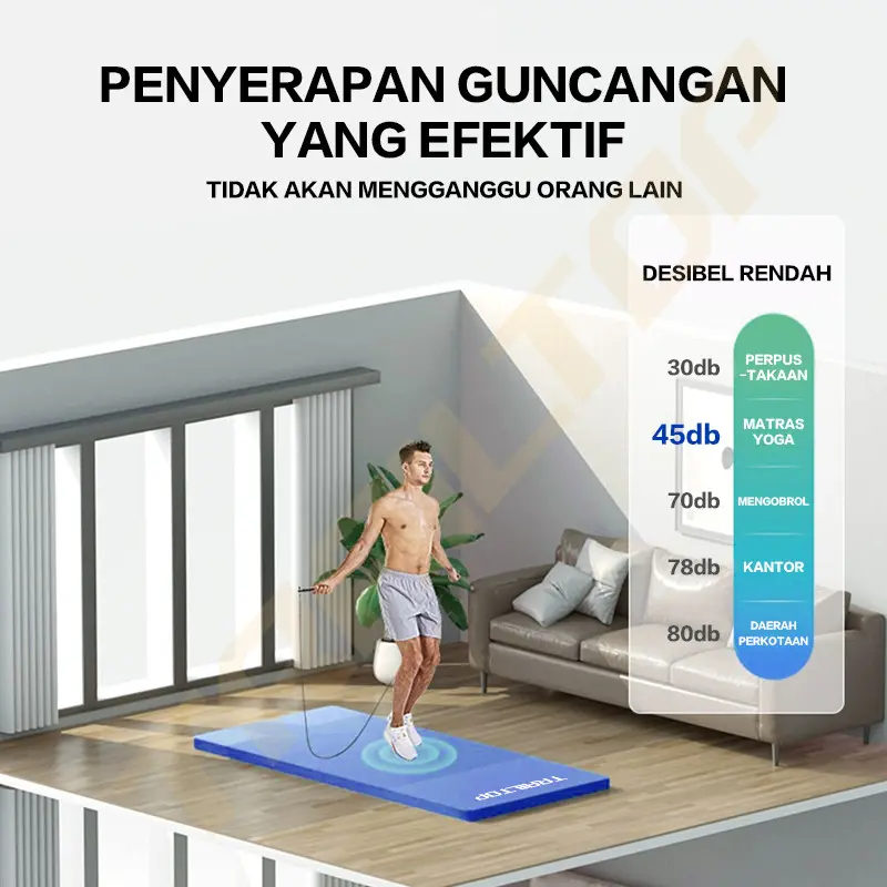 TrailTop Matras Yoga Premium Anti Slip Matras Olahraga Yoga Mat Karpet Olahraga Workout 8/10mm 3