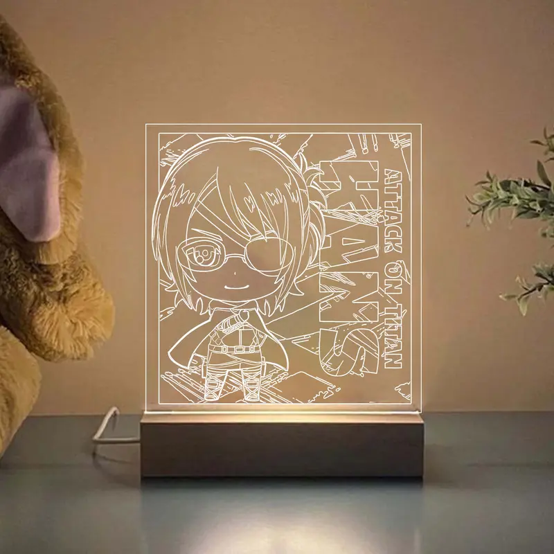 Lampu Hias Lampu Tidur Akrilik LED Anime Attack On Titan / Standing Lamp Acrylic LED Anime Attack On Titan 4