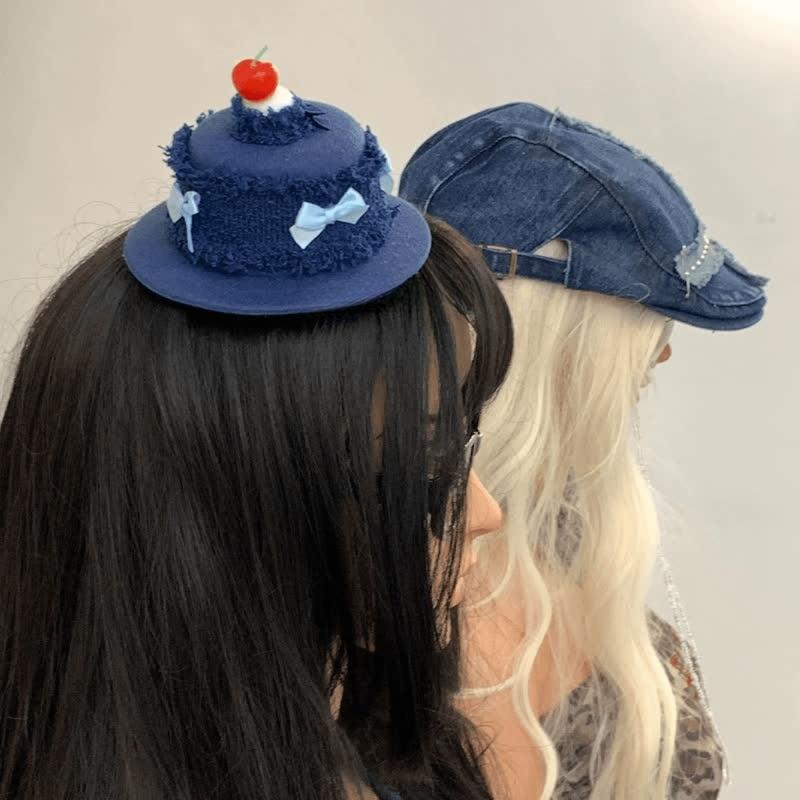 Product Introduction of Cowboy Cherry Candle Birthday Hat Hairpin Burnable Small Cake Funny Creative Hat Hairpin Hair Accessories 4
