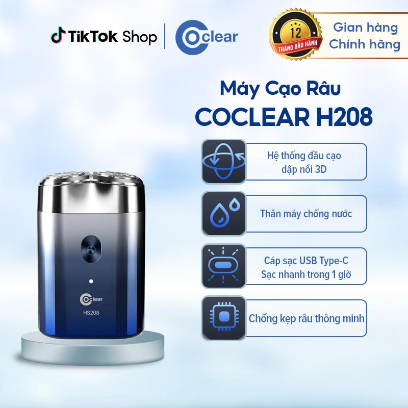 Máy cạo râu điện Coclear HS208 Lưới dao kép bề mặt 3D sạc USB type-C chống nước toàn thân sạc nhanh 1 giờ khóa du lịch thông minh bảo hành 1 năm