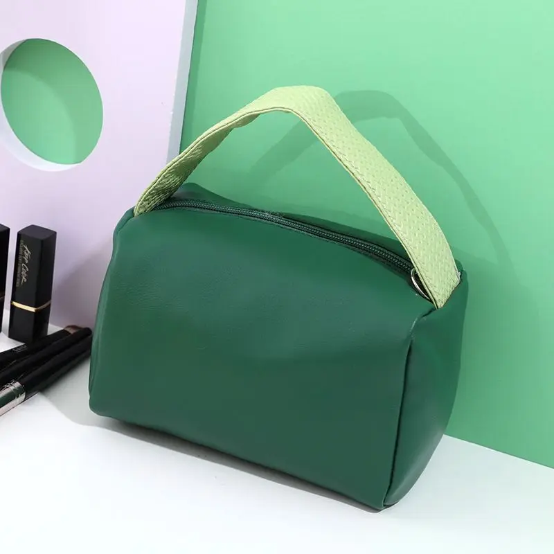 Túi Trang Điểm, Thiết Kế Màu Pastel Đáng Yêu Và Dễ Thương, Sức Chứa Lớn, Dành Cho Phụ Nữ, Không Thấm Nước, Thích Hợp Đi Du Lịch, Làm Bằng Vải Bố Sang Trọng, Túi Đựng Mỹ Đồ Vệ Sinh Cá Nhân, Phong Cách Hàn Quốc, Túi Đựng Mỹ Phẩm 5