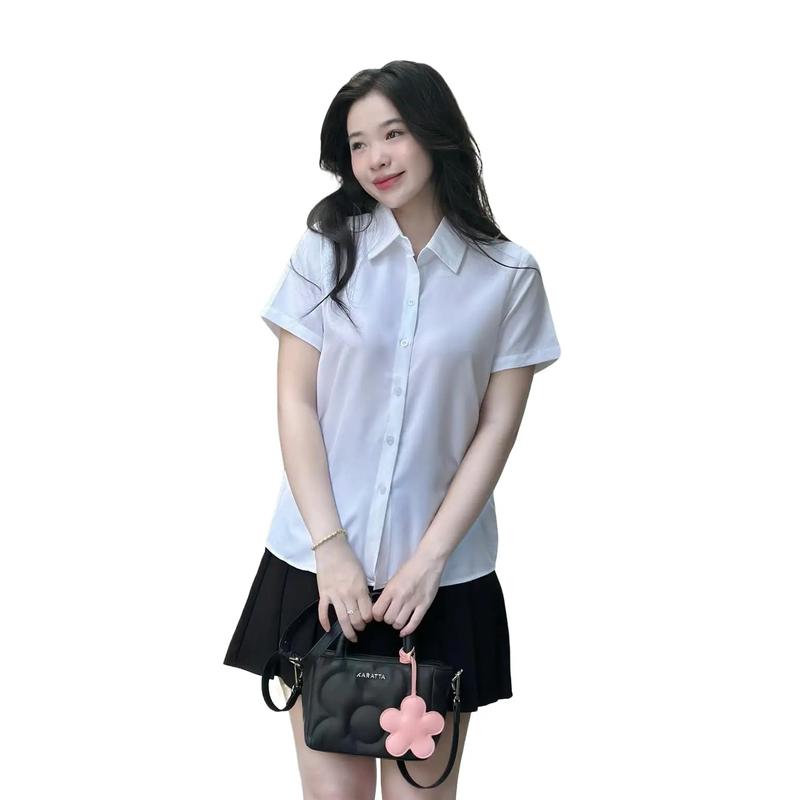 Áo sơ mi trắng tay uni CHIBEST AB192 Nữ Top Women