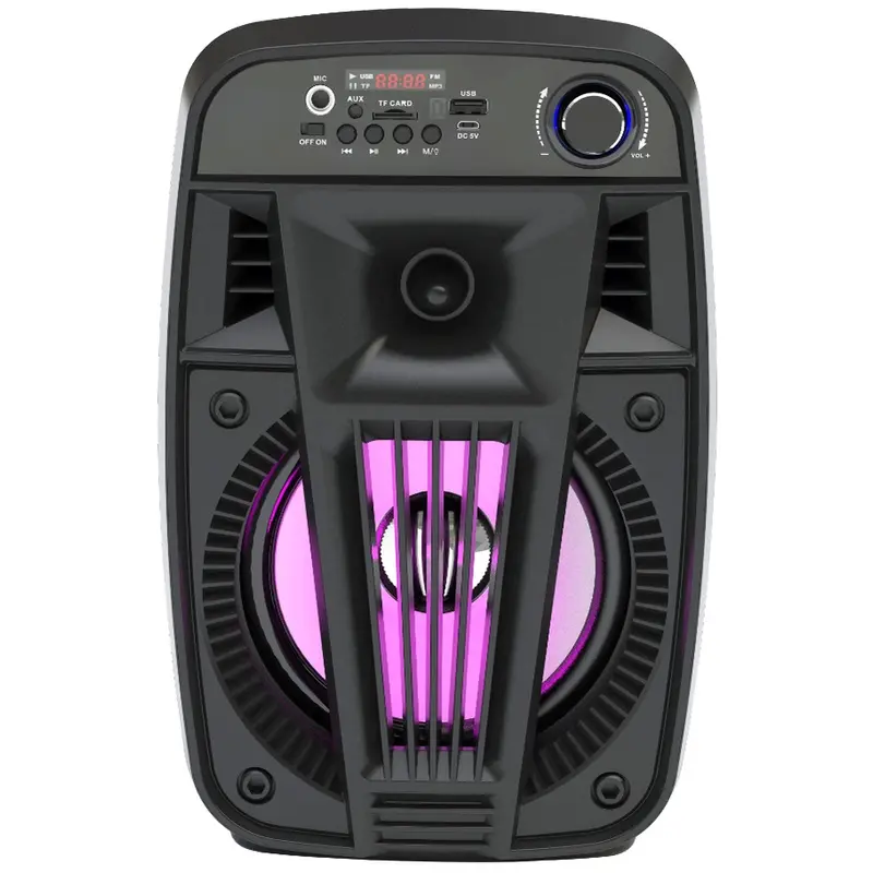 MKC KIMISO-6107 SPEAKER BLUETOOTH KARAOKE 6.5 INCH SPEAKER BLUETOOTH PORTABEL ZQS-6107 GRATIS MIC DAN REMOT SALON AKTIF KARAOKE SUARA BAGUS Hitam 8