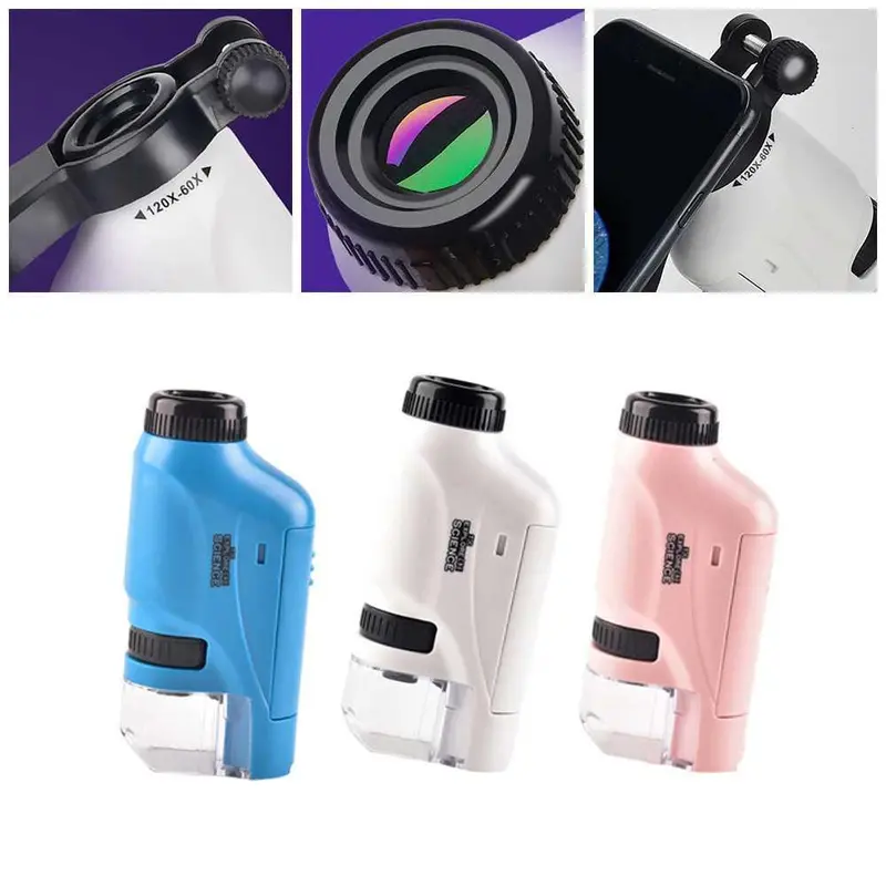 Linmora Mikroskop Mini Pocket Lab 60X-120X Magnification - LZ8602 8