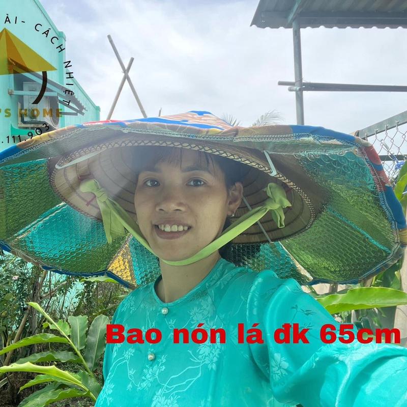 Bao nón lá vành rộng 65 cm che MƯA NẮNG có cách nhiệt