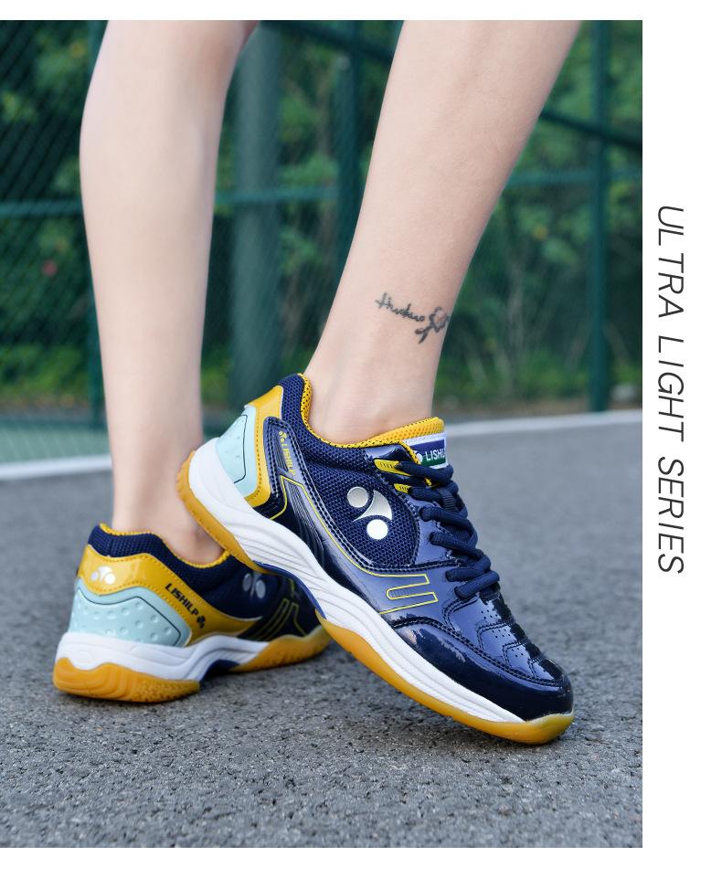 Product Introduction of Professional Badminton Shoes Men's and Women's Wear-Resistant Non-Slip Breathable Student Tennis Shoes Table Tennis Ball Shoes Training Shoes Volleyball Shoes 23