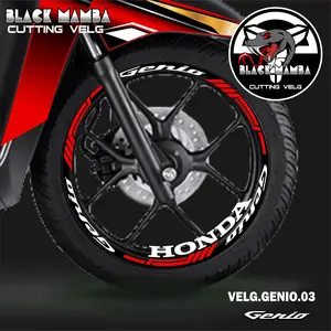 (COD) CUTTING STICKER VELG GENIO - STIKER LIS LIST VARIASI BAN/VELG HONDA GENIO 03