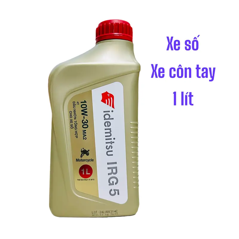Nhớt Idemitsu IRG5 10w30 Full tổng hợp SN Phù Hợp Xe Honda 1