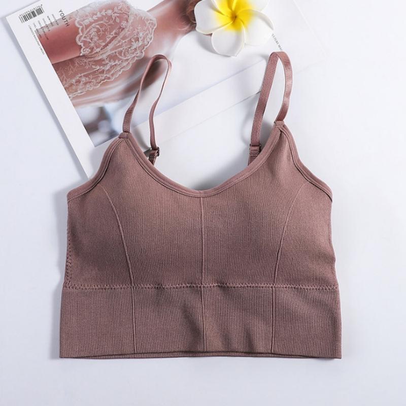 Product Introduction of Womens Sports Bra Seamless Breathable Soft Underwear Adjustable Shoulder Strap Inner Padded Yoga Vest Bralette 21