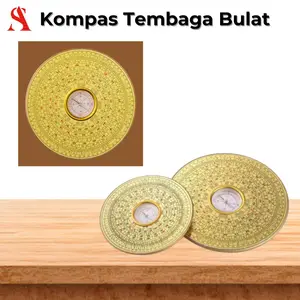 KOMPAS FENGSHUI TEMBAGA BULAT KOMPOS KUNING Camping Outdoor