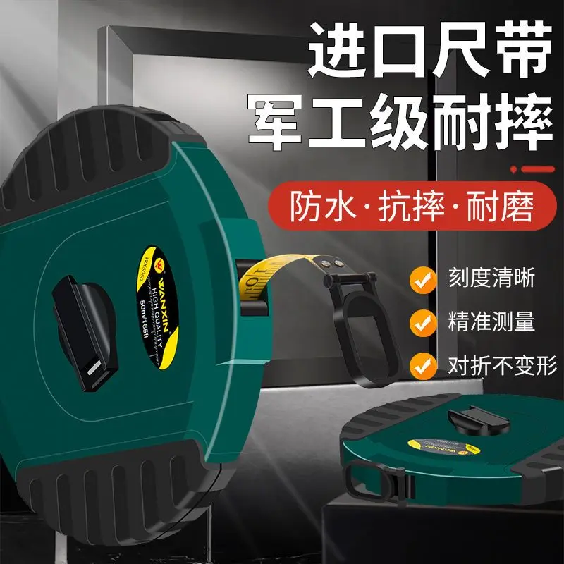 Thước Dây Sợi Thước Dây 10 M 20 M 30 M 50 M Thước Dây Dụng Cụ Đo Lường Kỹ Thuật Đĩa Cao Su Bọc Độ Chính Xác Cao