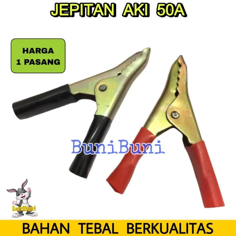 JEPITAN AKI 50A - Jepit / Capit Aki Accu Buaya 50A Universal (SEPASANG) 1