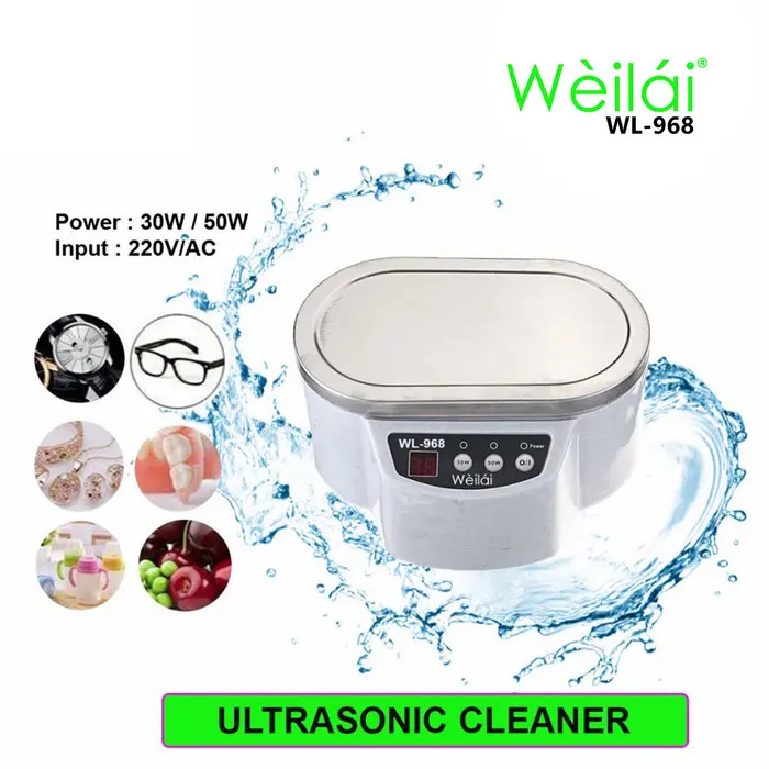Weilai WL-968 Mesin Ultrasonic Layar Digital Jewelry Glasses Cleaning Cleaner 0