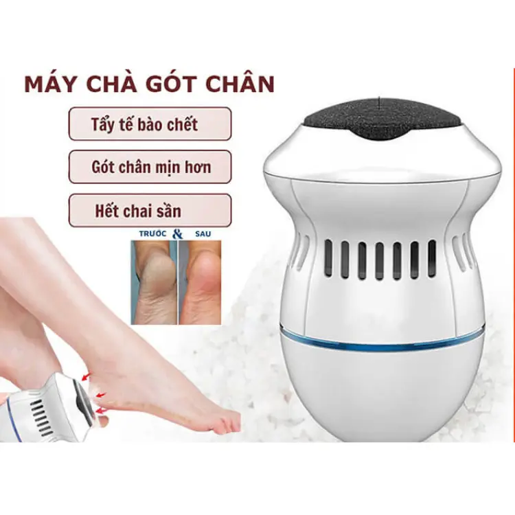 Máy chà gót chân, dụng cụ chà gót chân tẩy da chết cao cấp Máy chà gót nhỏ gọn tiện lợi