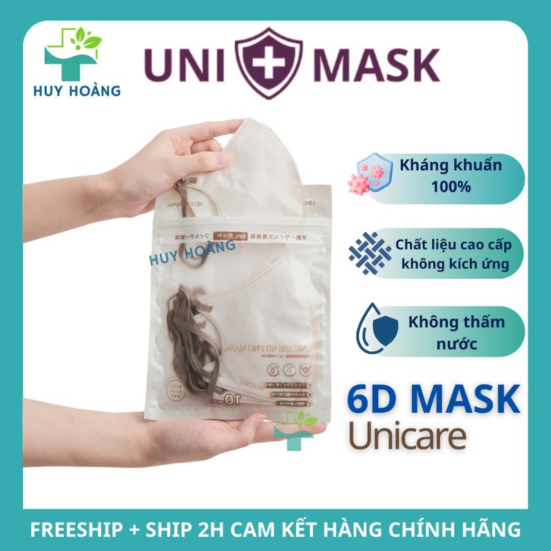 Khẩu trang 6D Unicare chống bụi, UNICARE khẩu trang cao cấp chính hãng pro mask…