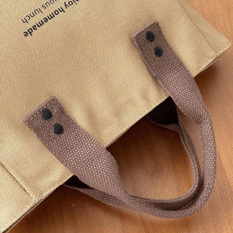 Product Introduction of Canvas Tote Bag, For Women, Solid Color, Large Capacity, Suitable For Travel, Casual Style 7