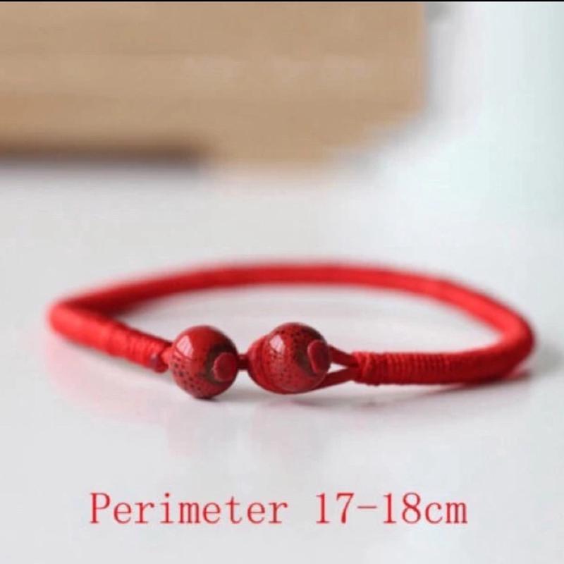 Ziyang Lucky Bead Red String Ceramic Retro Bracelet Jewelry Unisex Men Women Lucky Ceramic Bead Red String Bracelet Hand Braided Bangle Durable and Useful 1
