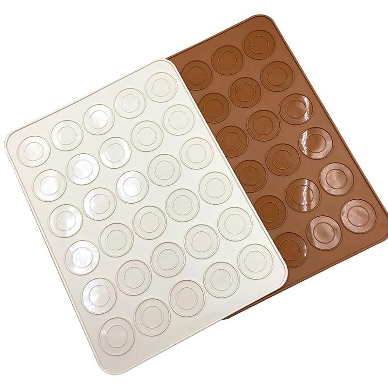 Product Introduction of 30 Cavity Silicone Pastry Cake Macaron Macaroon Oven Baking Mould Sheet Mat 63