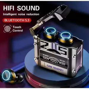 M25 TWS Bluetooth 5.3 Headset Gaming Earphone LED Display HiFi Sound Noise Reduction