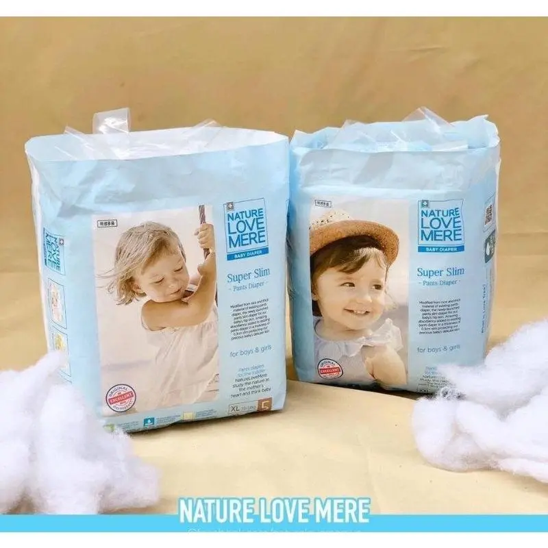 [BBK] 1 Thùng 4 bịch bỉm hè  Nature Love Mere (mẫu mới) mềm mỏng thoáng mát cho bé 5