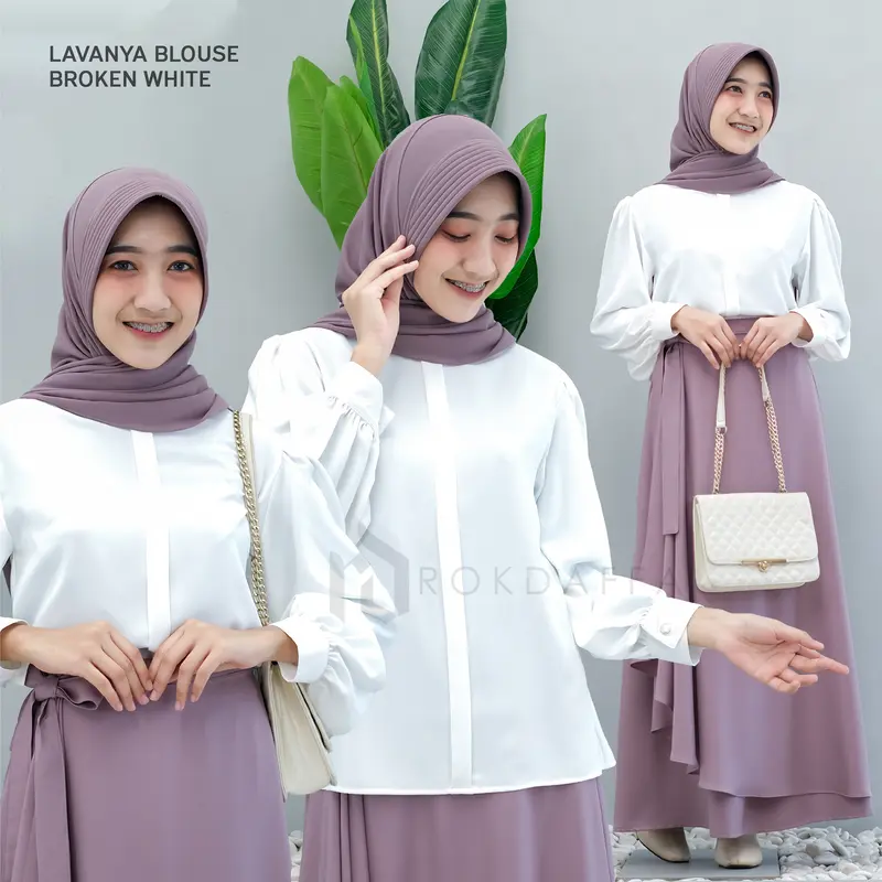 Lavanya Blouse Wanita Bahan Seamless Baju Kerja by Rokdaffa 2