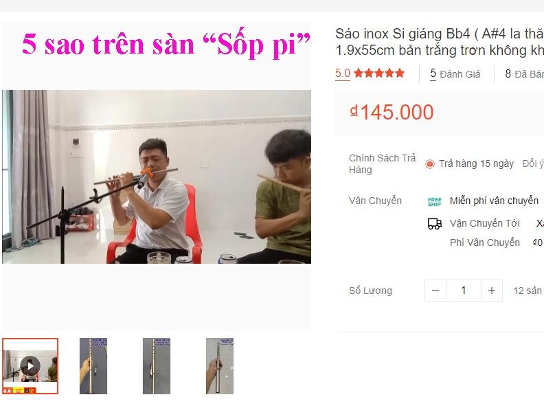 Sáo si giáng Bb4 inox cao câp không rỉ dễ thổi bền bỉ, sáo được cắt bằng laser 4