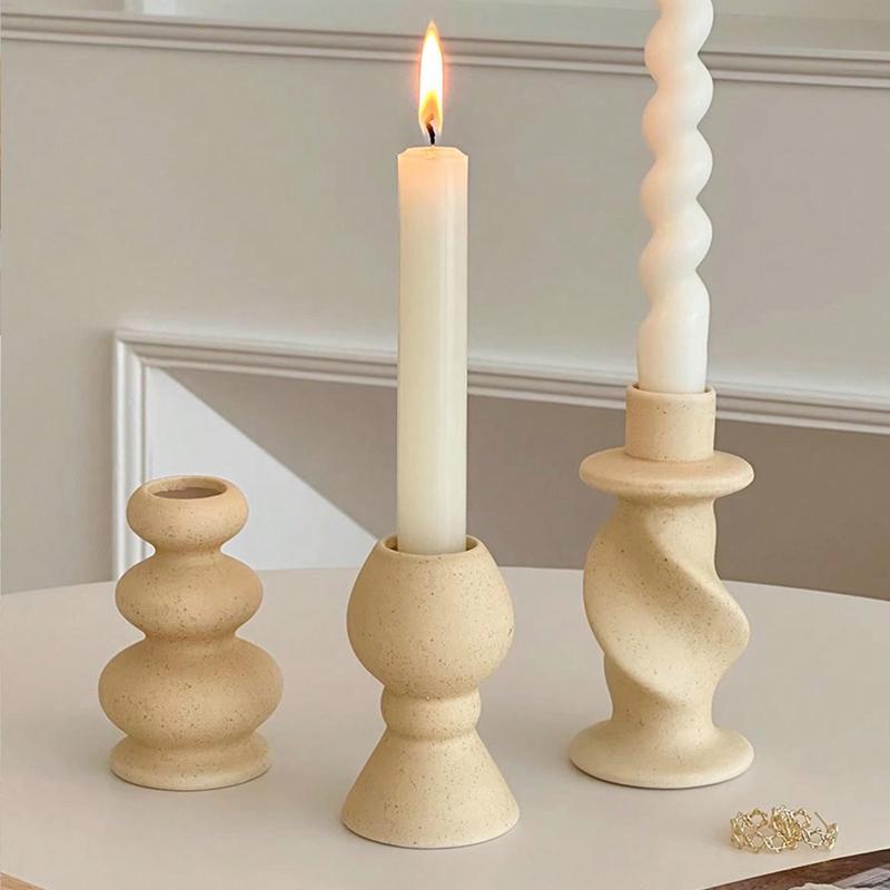 Product Introduction of Ceramic Candle Holder, 1 Count Vintage Candlestick Holder, Decorative Candle Holder for Home Decor, Gift Ideas, Ornaments 5