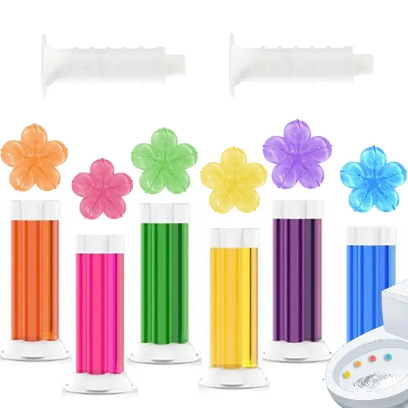 Portable Toilet Cleaning Gel, 6/60pcs Creative Flower Design Toilet Cleaner Gel, Household Toilet Cleaning Accessories, Cleaning Supplies, Summer Essentials House Cleaning Tools, Bathroom Accessories, Bathroom Cleaner, Home Cleaning Products 3