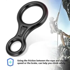 Figure 8 Descender Ring Aviaton Aluminium Alloy 35KN Climbing & Safety gear Alat Outdoor