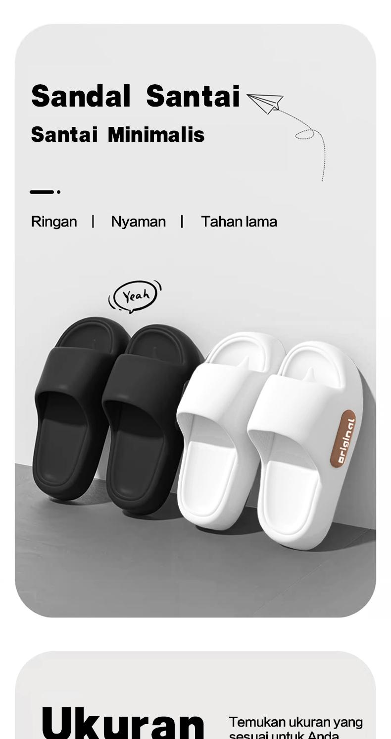 BSJ Sandal Wanita Terbaru 2025 gaya Korea Elegan Sandal Jeli EVA Sandal Datar Sandal Rumah