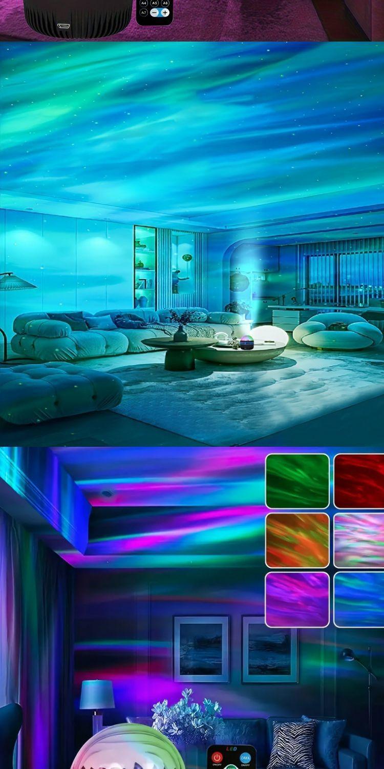 Product Introduction of Lampu Tayangan Bilik Tidur, Cahaya Bintang Selebriti Internet, Reka Bentuk Riak Air, Lampu Malam Kecil Romantik Tepi Katil, Lampu Utara, Cahaya Suasana Starry Sky, [1641 Orang Pujian] Lighting 4