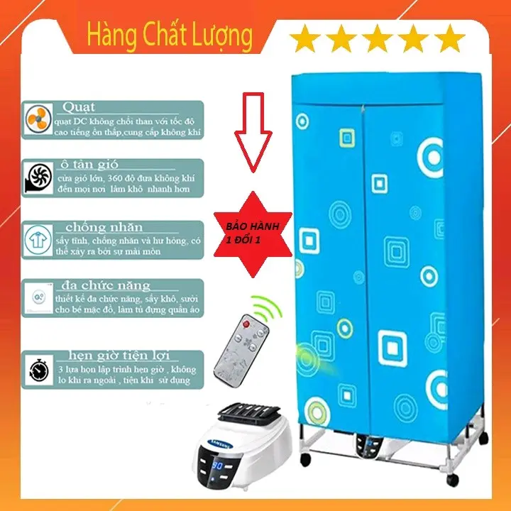 TỦ SẤY QUẦN /ÁO CÓ ĐIỀU KHIỂN TỪ XA CHẠY ÊM KHÔNG GÂY ỒN