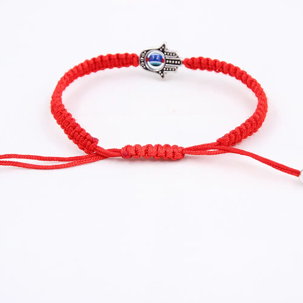 Lucky Evil eye bracelet Unique Boho String Hamsa hand bracelet Red Festival Kabbalah bracelet for For protection Bohemian fashion Festival accessory