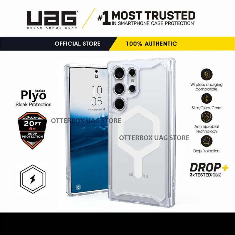 UAG For Samsung Galaxy S23 S24 Ultra / Galaxy S23 S24+ Plus / Galaxy S23 S24 Case Plyo Magnetic Crystal Casing Rugged Slim Transparent Protective Samsung Cover 2