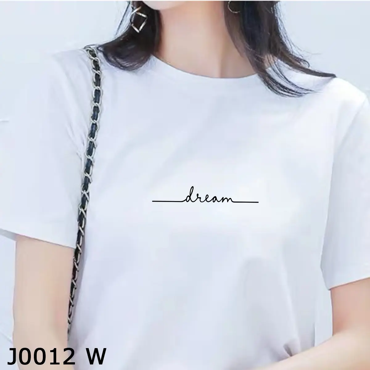 J0012 dream TSHIRT GRAPHIC UNISEX SIMPLE TEE COTTON T-SHIRT ROUND NECK SHORT SLEEVES STREETWEAR Baju Kain
