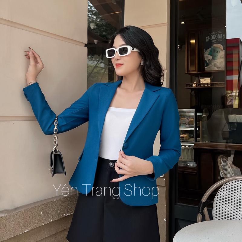 ÁO VEST CÔNG SỞ CO LAN TÔNG TAY DÀI CAO CẤP NỮ Women Voi phom eo dang vua