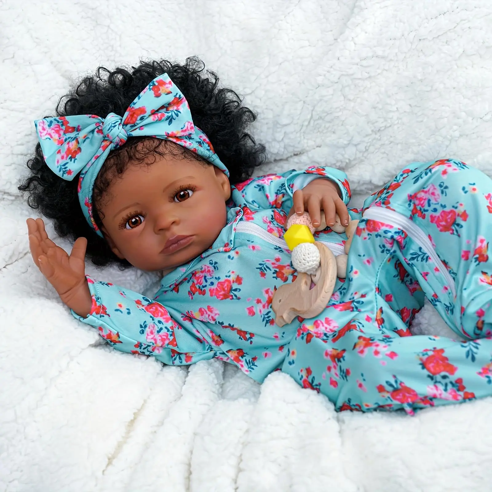20 Inch Reborn Doll with Clothes & Feeding Accessory Set, Lifelike Soft Body Realistic Reborn Doll, Girl Play Toys