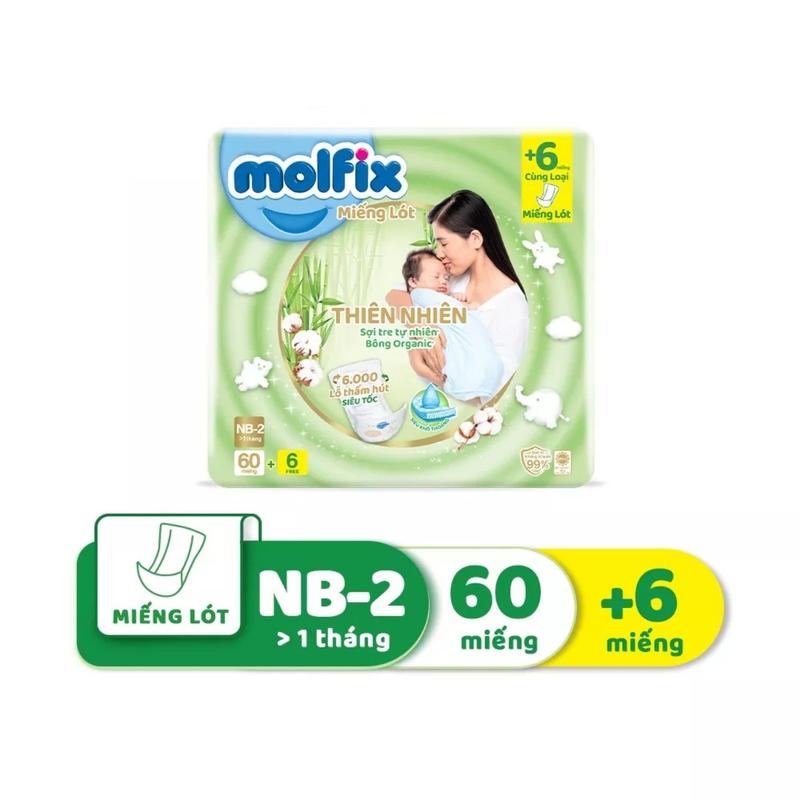 Miếng lót sơ sinh Molfix (dùng thay thế bvs) 2 size NB1/NB2 Bỉm Cho Bé