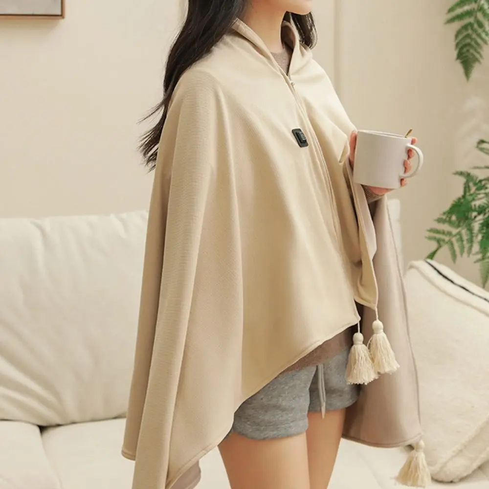 Office Wearable USB Electric Heated Blanket Washable Portable Warm Shawl Warm Clothing Electric Wrap for Winter