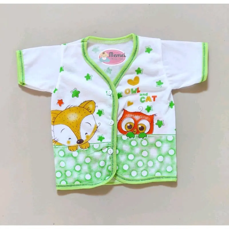 6 Baju Bayi PENDEK Katun Perlengkapan Bayi Lahir 2
