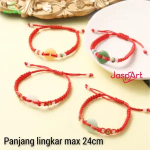 Gelang Giok Anyaman Tali Keberuntungan Untuk Wanita