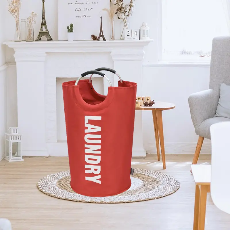Large Capacity Laundry Basket with Soft Cushion Handle, Waterproof Clothes Basket, Home Organizer for Laundry Room 4